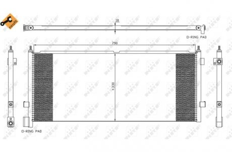 Радиатор кондиционера NRF 35891