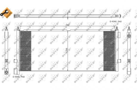 Радиатор кондиционера NRF 35892