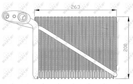 Радіатор кондиціонера Audi A4/VW Passat 1.6-2.8 94-05 Audi A4, Volkswagen Passat, Skoda Superb NRF 36077