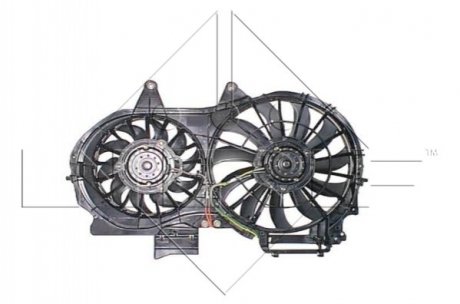 Вентилятор охлаждения радиатора Audi A8, A6, A4, Ford Galaxy, Volkswagen Passat NRF 47205