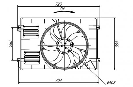 Вентилятор радиатора Volkswagen Caddy, Golf, Skoda Octavia, Superb, Volkswagen Amarok, Audi A3, Volkswagen Touran, Seat Altea, Toledo, Volkswagen Passat, Jetta NRF 47925