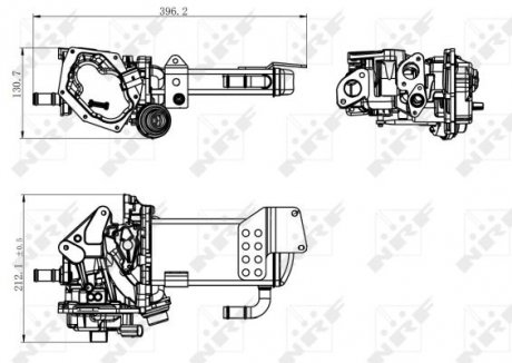 Радіатор рециркуляції ВГ з клапаном EGR Audi A4/A5/A6/Q5 2.0 TDI 07-18 NRF 48202