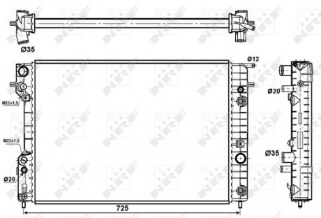 Радиатор Opel Omega NRF 529689