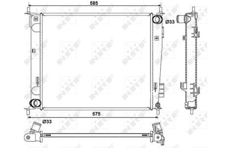 Радіатор охолодження Kia Soul 1.6 09-14 NRF 53057