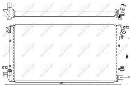 Радіатор охолодження Renault Master 2.5 dCi 06- NRF 53076