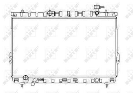 Радіатор охолодження Hyundai Santa Fe 2.0-2.4/2.0 CRDi 00- NRF 53357