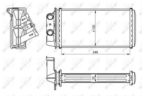 Радіатор пічки Fiat Palio 96-/Siena 01- NRF 54268