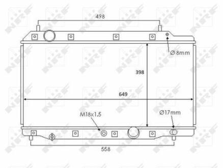 Радіатор охолодження Honda CR-V II/FR-V 2.2 CTDi 05- NRF 58383