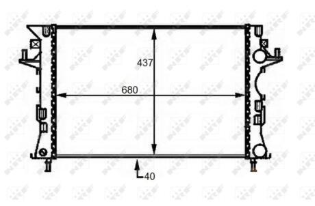 Радіатор охолодження Renault Espace IV 2.2/3.0dCi 02-06 (АКПП) NRF 58490