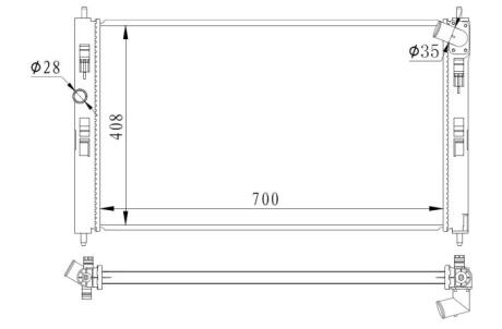 Радіатор охолодження Citroen С4/Peugeot 4008 1.8 HDi 12- NRF 59260
