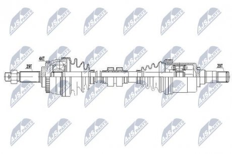 Піввісь передня ліва Nissan X-Trail, Teana NTY npwns060