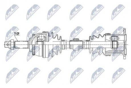 Полуось передняя правая X-TRAIL T30 NTY npwns066