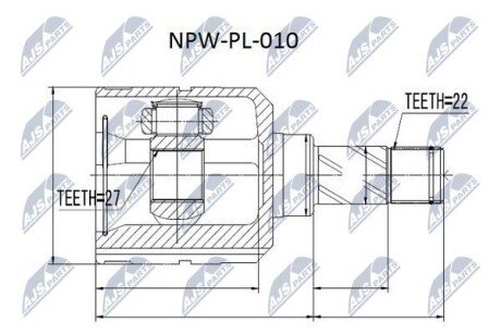 ШРУС НАРУЖНИЙ NTY npwpl010