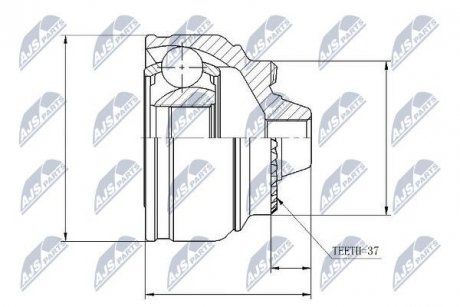 ШРКШ зовн. 25x37 BMW 5 (F10), 7 (F01, F02, F03, F04) 2.0-4.4 09.09-10.16 BMW F10, F13, F11, F12, F06 NTY npz-bm-009