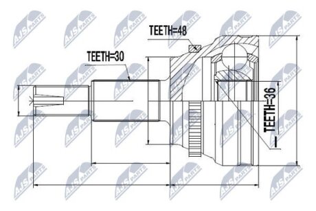 Шрус піввісі NTY npzty066