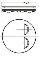 Поршень в комплекті на 1 циліндр, 1-й ремонт (+0,5) NURAL 87-102707-10