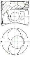 Поршень в комплекті на 1 циліндр, 1-й ремонт (+0,5) NURAL 87-139507-30