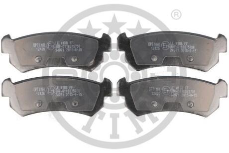 Гальмівні колодки дискові Optimal bp-12420