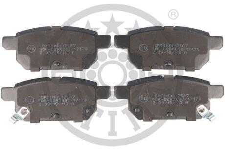 Гальмівні колодки дискові Optimal bp-12587