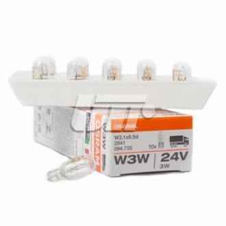 Автомобильная лампа W3W 24V 3W W2.1x9.5d OSRAM 2841