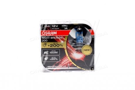 Автомобильная лампа Night Breaker 200(H4 12V 60/55W P43t) OSRAM 64193NB200-HCB