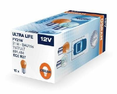 Автолампа PY21W 12V 21W BAU15s Ultra оранжева OSRAM 7507ULT