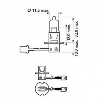 Автомобильная лампа галогенова 100W PHILIPS 12455RAC1