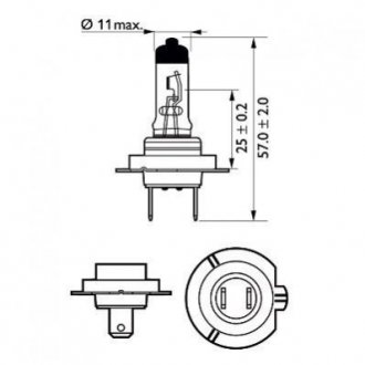 Автомобiльна лампа H7 Vision 12V PX26d блістер PHILIPS 40607130