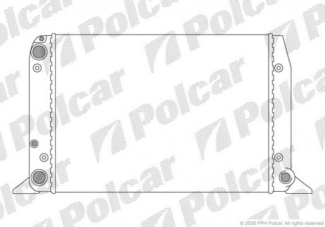 Радиатор охлаждения Audi 80 1.6 87- Audi 80 Polcar 130708-1