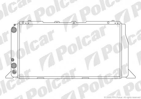 Радиатор Audi 80, 90, Cabriolet, Coupe 1.6-2.0 06.86-07.98 Audi 80 Polcar 130708A2