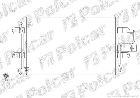 Радіатори кондиціонера A3/GOLF IV/OCTAVIA Polcar 1323K8C2