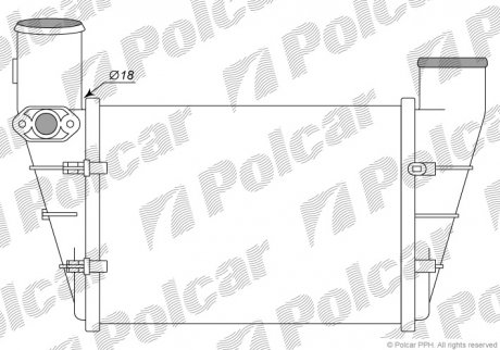 Интеркуллер VW Passat, Audi A4/A6 1.8T/1.9TDi 95-01 Polcar 1324J8-1