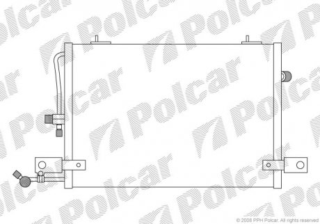Купить Радиатор кондиционера Audi 100, A6 90- Audi 100, A6 Polcar 1326K8C1S (фото1) подбор по VIN коду, цена 3368 грн.