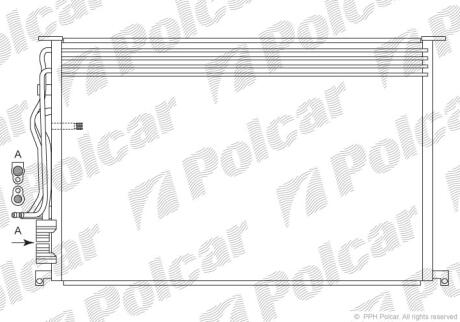 Радіатори кондиціонера AUDI A8 03- Polcar 1329K8C1