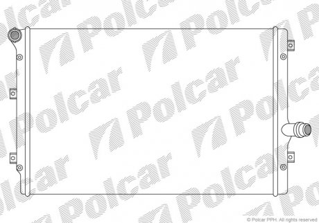 Основной радиатор VAG A3/Octavia/Caddy/Passat 1.6-2.0 TDI 10- Volkswagen Passat, Seat Leon, Volkswagen Golf, Skoda Octavia, Volkswagen Jetta, Skoda Superb, Yeti, Volkswagen Touran, EOS, Caddy, Scirocco Polcar 133108A4 (фото1)