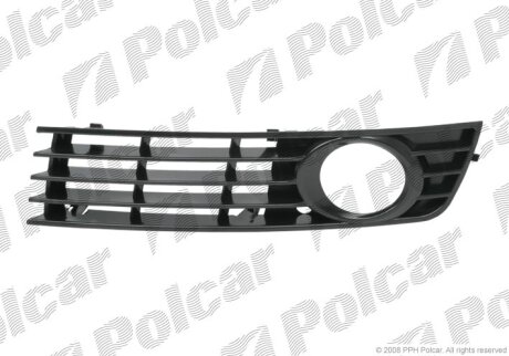 Решітка в бампері лівий | AUDI A4, 11.00- Polcar 1334271