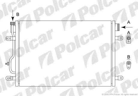 Радіатори кондиціонера AUDI A4, 11.00- Polcar 1334K8C1