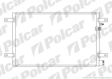 Радиатор кондиционера Audi A4A6 04- Audi A6 Polcar 1338K8C1