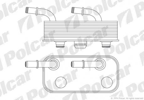 Купити Радіатор масла BMW 3 (E46), X3 (E83), Z4 (E85) 1.6-3.0D 02.98-03.09 BMW E46, X3 Polcar 2008L8-1 (фото1) підбір по VIN коду, ціна 1391 грн.