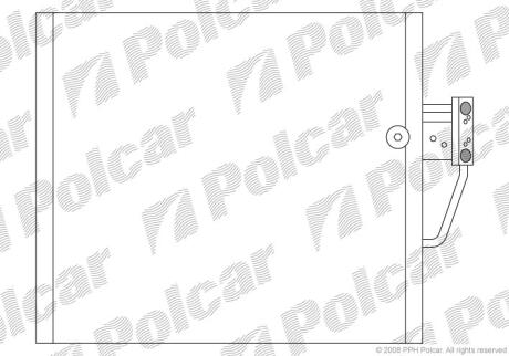 Радіатори кондиціонера BMW 5 E39, 97- Polcar 2016K8C2