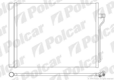 Радіатори кондиціонера BMW 5, 10-/7, 08- BMW F11, F10, F12, F13, F01, F04, F07, F06 Polcar 2019K8C1