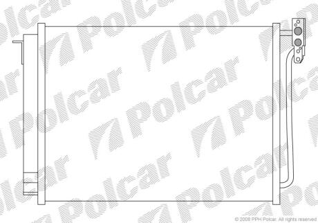 Радіатори кондиціонера BMW X5 00- Polcar 2050K8C1
