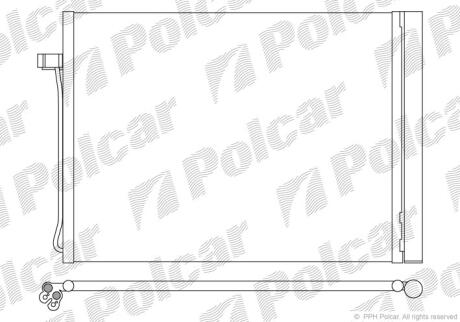 Радіатори кондиціонера BMW X5 07-/X6 08- Polcar 2051K8C1