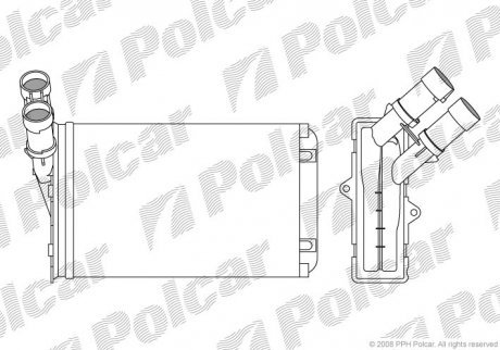 Радіатор пічки Citroen Berlingo/Peugeot Partner Peugeot 306, Citroen Berlingo, Peugeot Partner, Citroen Xsara Polcar 2324N8-1