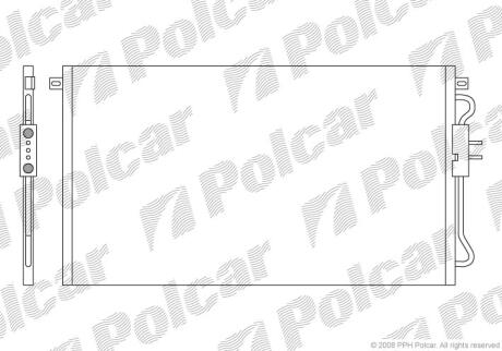 Радіатори кондиціонера CHRYSLER VOYAGER, 01 Polcar 2401K8C4