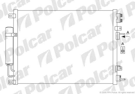 Радіатори кондиціонера CHRYSLER 300 C 04- Polcar 2431K8C1