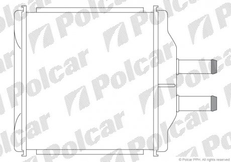 Купить Радиатор отопителя Chevrolet Aveo Chevrolet Aveo Polcar 2500N8-1 (фото1) подбор по VIN коду, цена 1338 грн.