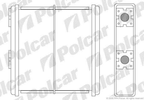 Радіатори обігріву PATROL 98- Polcar 2728N8A1