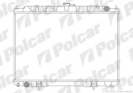 Радиатор охлаждения Nissan X-Trail I 2.2D 06.01-01.13 Polcar 274608-5