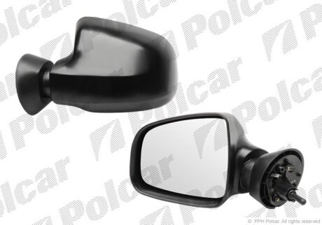 Дзеркало зовнішнє лівий | SANDERO, 06.08- Polcar 2801511M